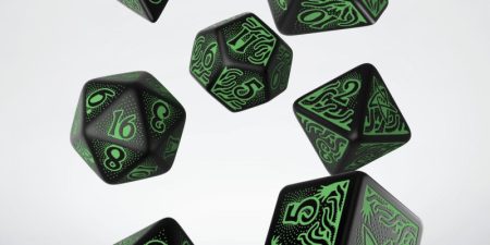 Call of Cthulhu 7th Edition Black & green Dice Set