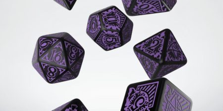 COC Horror on the Orient Express Black & purple Dice Set