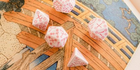 Japanese Dice Set: Cherry Blossom Petals