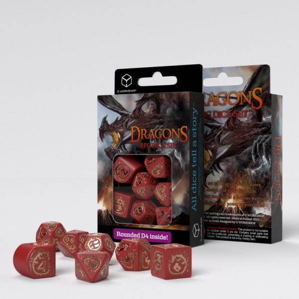 Dragons Modern Dice Set: Ruby - Image 2