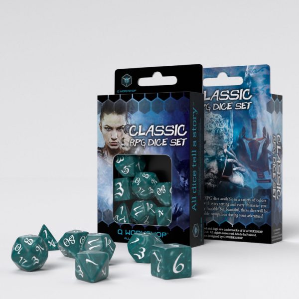 Classic RPG Stormy & white Dice Set - Image 3