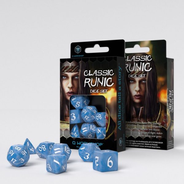 Classic Runic Glacier & white Dice Set - Image 3