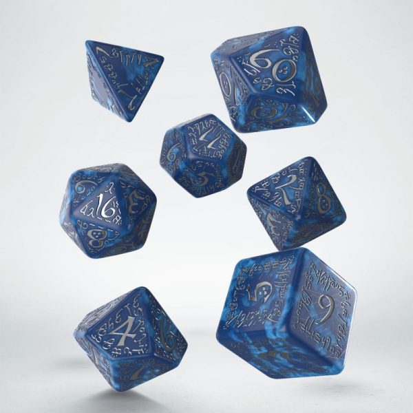 Elvish Cobalt & Silver Dice Set - Image 3