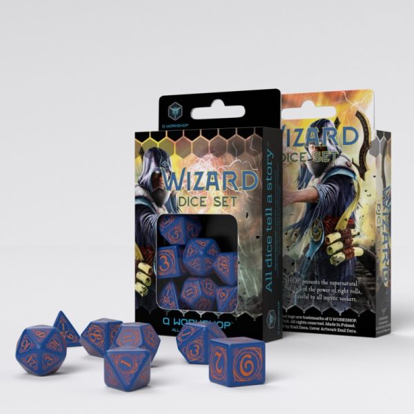 Wizard Dark-blue & orange Dice Set - Image 3