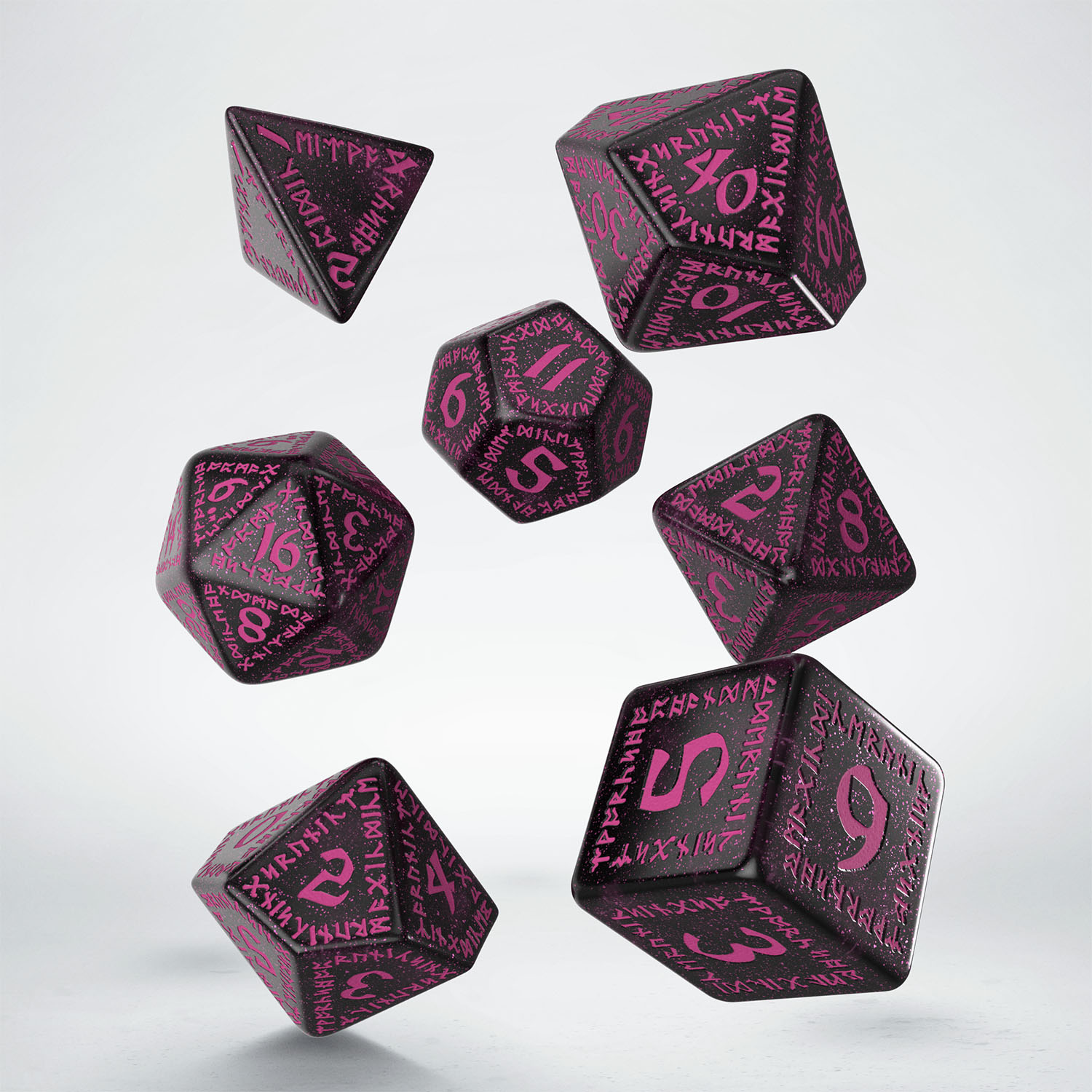 Runic Shimmering black with magenta Dice Set - Image 3