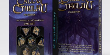 Call of Cthulhu 7th Edition - Blue-green & Gold Dice Set