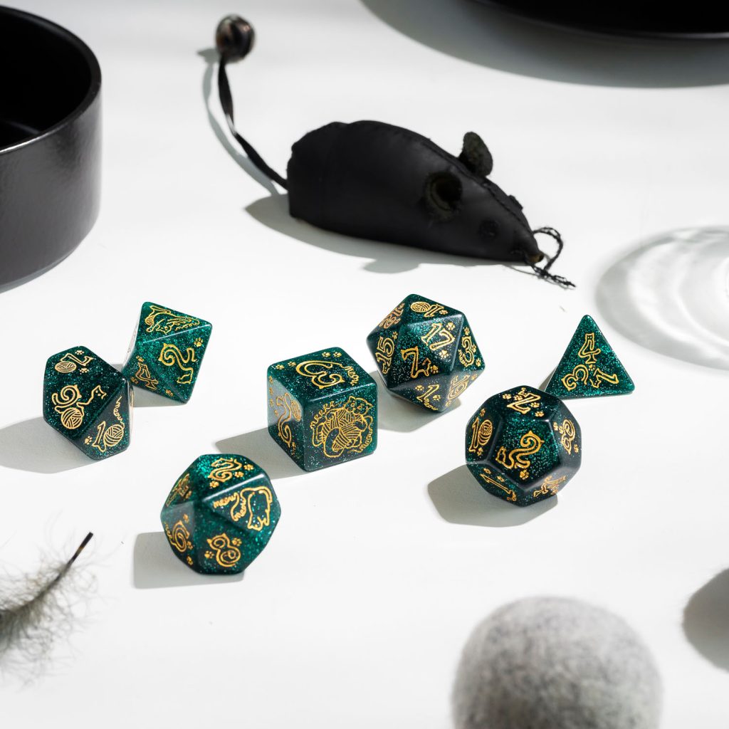 Jumbo Cats Dice Set: Merlin