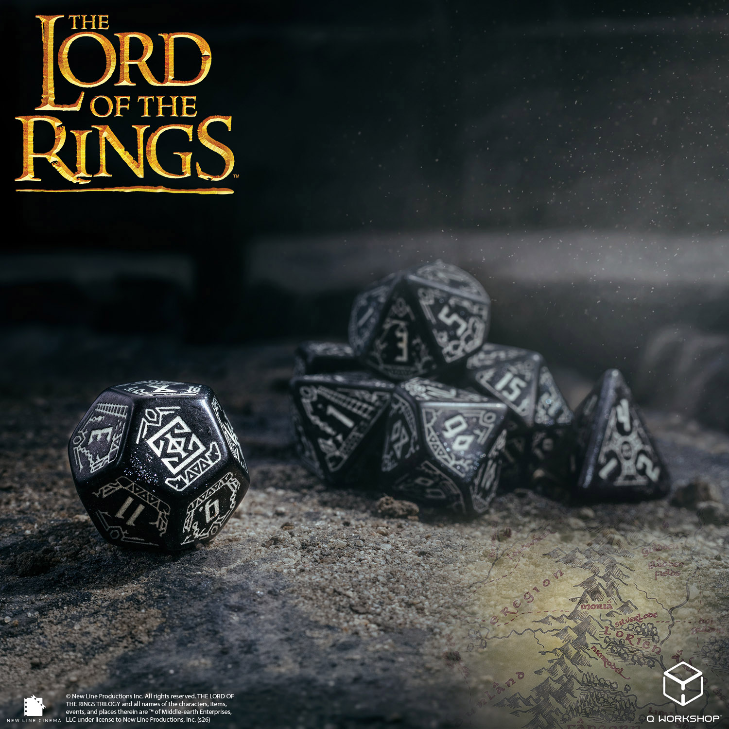 The Lord of the Rings: Moria - Glow in the dark Dice Set