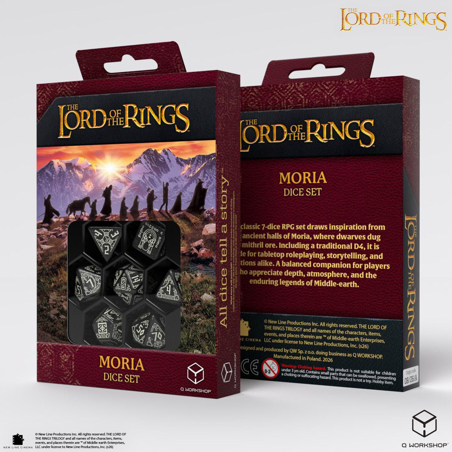 The Lord of the Rings: Moria - Glow in the dark Dice Set