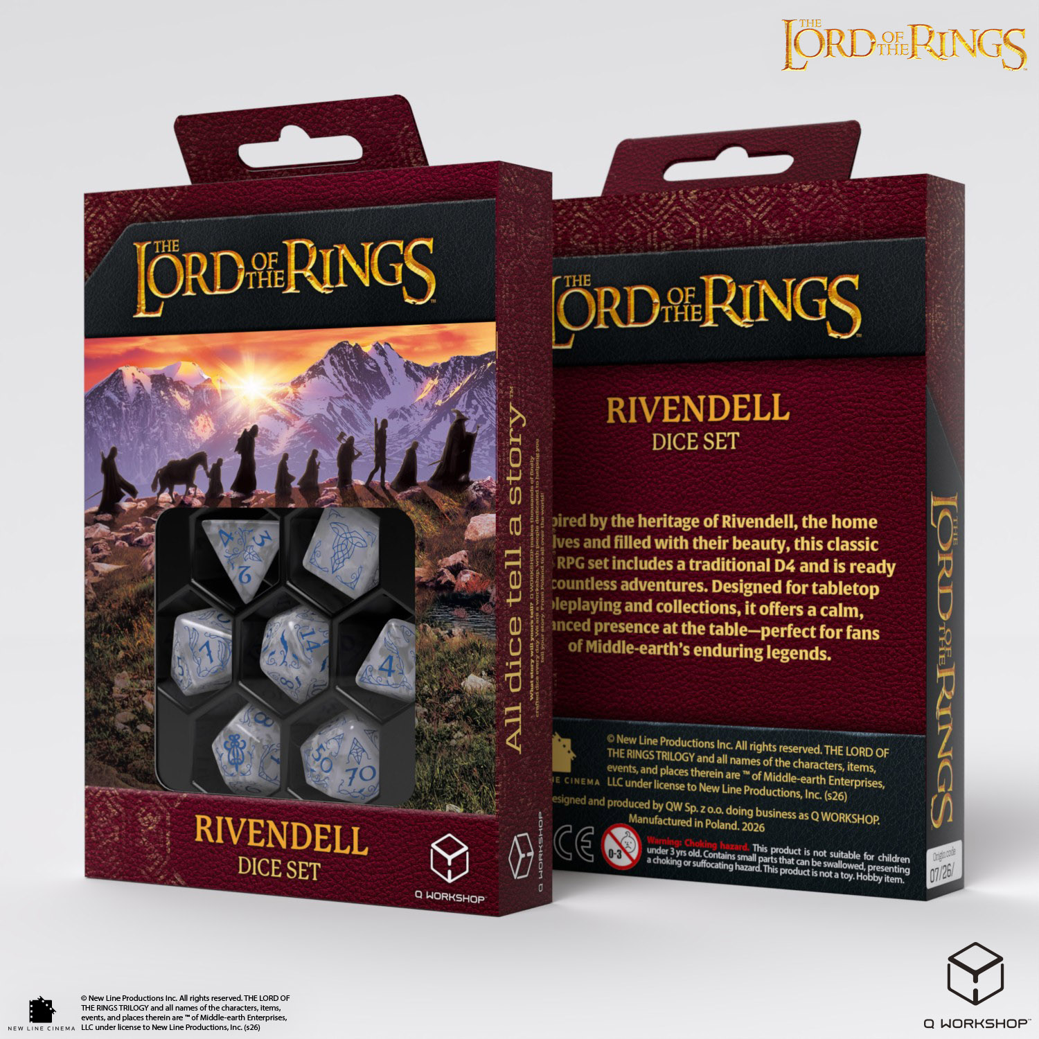 The Lord of the Rings: Rivendell Dice Set - Stone